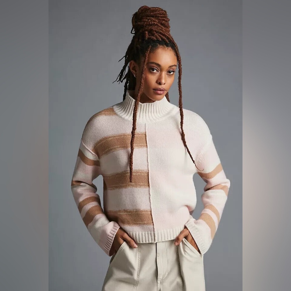 Kerri Rosenthal Mock-Neck Cashmere Sweater Anthropologie